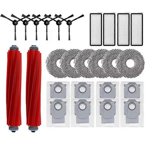 26-teiliges Set für Roborock Q Revo MaxV/Q Revo S/Q Revo Pro – Ersatzteile: Hauptbürste, Staubbeutel, HEPA-Filter und Reinigungstücher (1/5)