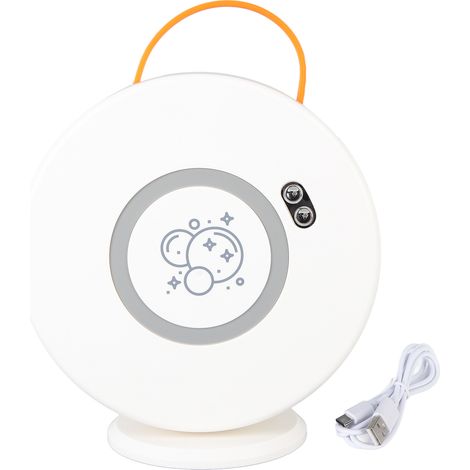 Machine à bulles rotative automatique USB rechargeable pour enfants tout-petits intérieur extérieur fêtes anniversaire jouets blanc