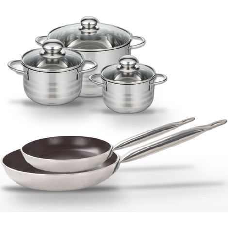 Lot Poêles 24/28 cm & Faitouts 14/16/20 cm Elo Bistro Line (1/5)