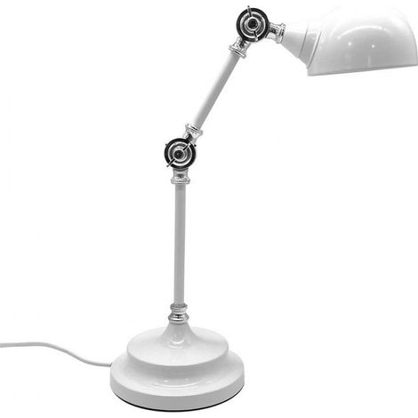 FABRILAMP 161071001 Flexo Adal 1xe14 Blanc/chrome 48x15x32 Cm Articulé (1/2)