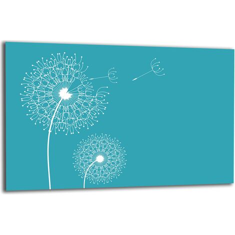 PLAQUE DE PROTECTION EN VERRE POUR CUISINIÈRE 80x52 FLOWER (1/5)