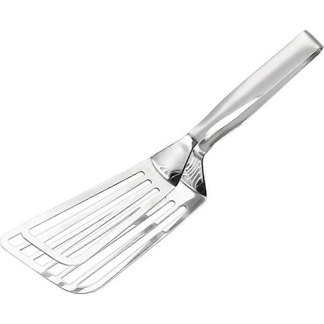pince alimentaire en acier inoxydable, pince à steak, pince à poisson pour la cuisson à la maison (argenté)-34.00X8.00X4.00CM-Silver (1/4)