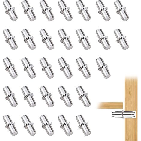 Regalhalterung, 30 Stück Rack-Unterstützung, 5 mm Regalleiste für Möbel, Schränke, Regalhalterungen (1/5)