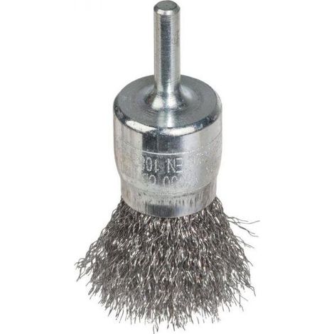 Spazzola, filo d'acciaio, albero 6MM, FI25MM - SZ DT 25 (1/2)