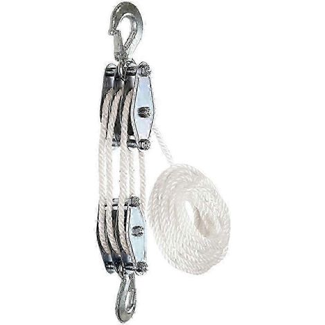 Palan de levage robuste avec système de poulies à câble de 15 m de longueur et de résistance à la rupture (1/4)