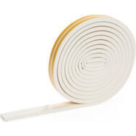 pair D-Type De Fenetre Joint Bande Calfeutrage Interieur Fenetre Seal Meteo Strip Gap Insonorisation Weatherstrip Blocker 16Ft 5M Auto-Adhesif Bande De Mousse Pour Fenetre Porte Epdm Type D, Blanc-Fei