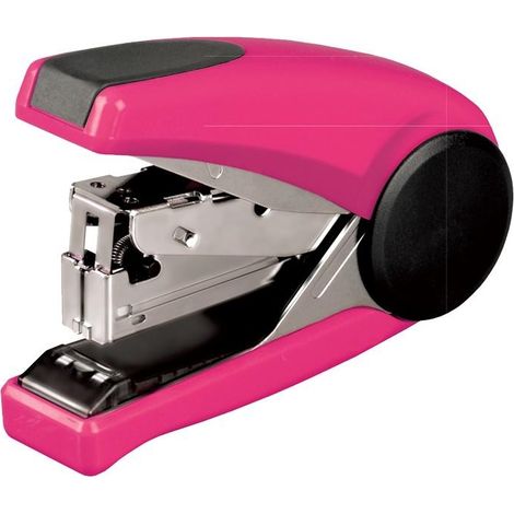Grapadora de un solo toque rosa y negra, 40 hojas GV085-RV