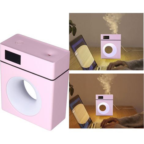 Auto-Lufterfrischer-Luftbefeuchter, Luftreiniger für Zuhause und Büro, USB-Luftbefeuchter, rosa Netzteil. (1/5)