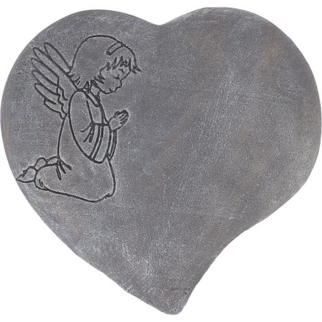 statue jardin exterieur-Plaque mémoire pour animaux - Cœur en résine résistant aux intempéries - DIY personnalisable avec motif "Gentille fille" - Pour jardin, extérieur (1 pièce) (1/5)