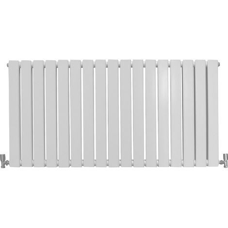 Radiatori Termosifoni in Acciaio Calorifero a Doppio Strato a Pannelli Piatti Riscaldamento Centralizzato Colonna Termosifone Orizzontale Radiatore a Parete - Bianco Lucido - 60 x 119 cm
