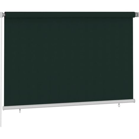 Tenda a rullo Tenda avvolgibile per Esterni 225(L)x140(A) cm Verde scuro HDPE (1/3)