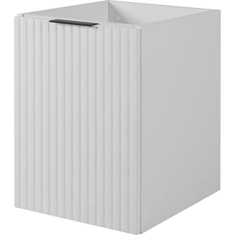 Mobile da bagno, Bianco + maniglia nera, 40 x 57 x 46 cm (1/5)