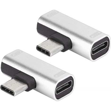 Adaptateur USB-C Double 2-en-1 pour Casque et Charge Audio Argenté (1/5)