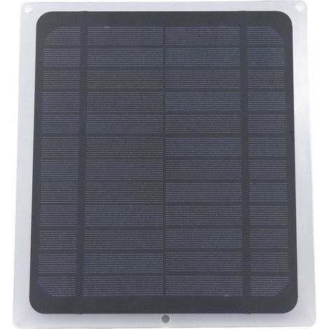Kleines Solarpanel 12V 10W mit Verpolungsschutz, wasserdicht, monokristallin, USB-Solarladegerät für Handys, Ventilatoren und den Außenbereich (1/5)