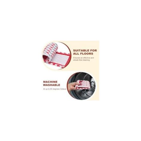 5 Pièces Recharge Serpillere pour Vileda Ultramax XL, Microfibre Recharge Balai, Balai Serpillèr Costume, pour Nettoyage des Sols, Absorbe Facilement Saleté