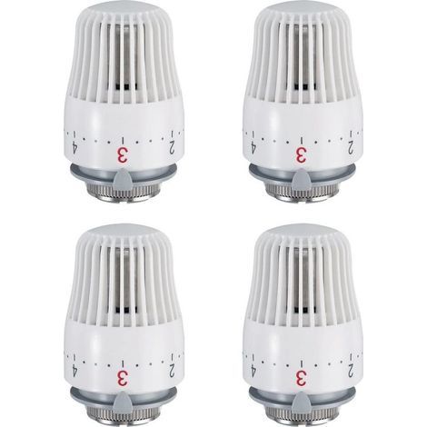Lot de 4 têtes thermostatiques, tête de rechange pour vanne de radiateur M30 x 1,5, vanne de radiateur thermostatique (1/5)