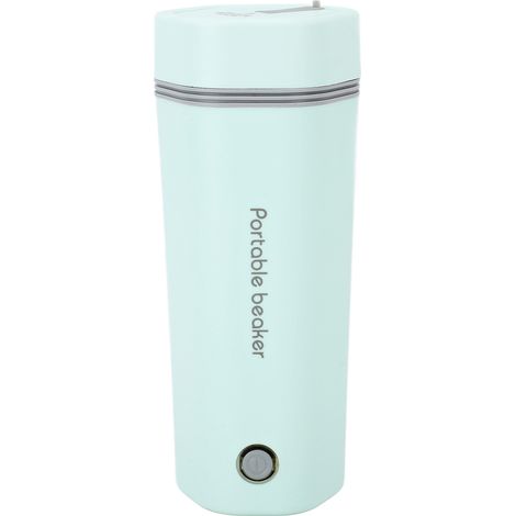 Bouilloire électrique portable 350 ml, arrêt automatique, acier inoxydable 304, 300 W, prise US 110 V, vert clair, idéale pour le thé et le café. (1/5)
