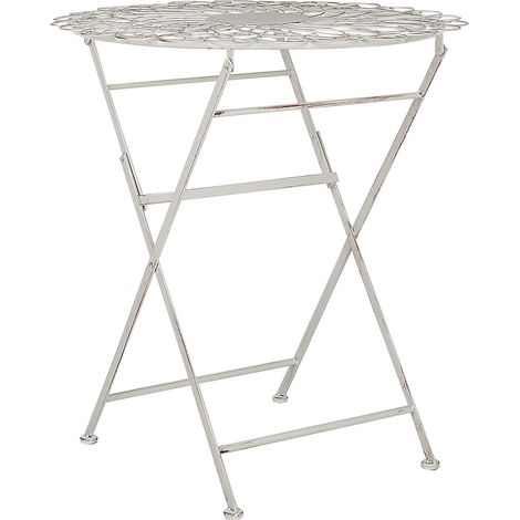 Outdoor Bistrotisch STIFFE 70 cm 70 cm Metall Weiß