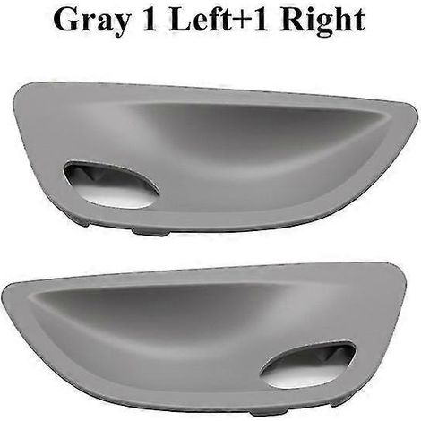 Poignées de porte intérieures (cache-poignées) pour BMW Série 5 F10 F11 F18 (2010-2017), couleur noir et beige - Gris (1 paire) (1/5)