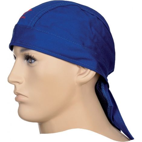 Foulard tissu ignifugé bleu