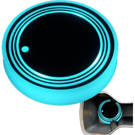 Dessous de verre lumineux pour voiture, avec lumière LED pour tasse, capteur intelligent de changement de couleur pour intérieur de véhicule (1/5)