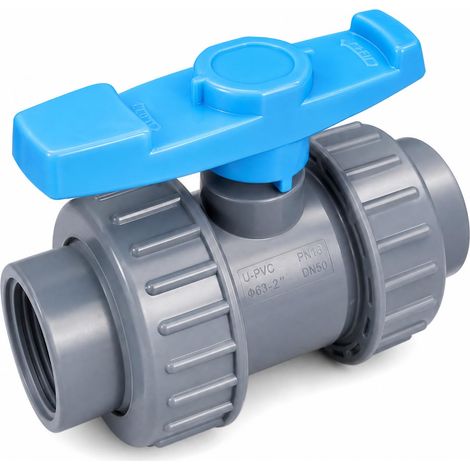 Vanne Piscine 50Mm,Pvc Vanne Arret Piscine,Pour Piscine, Jardin, Arrosage (1/4)