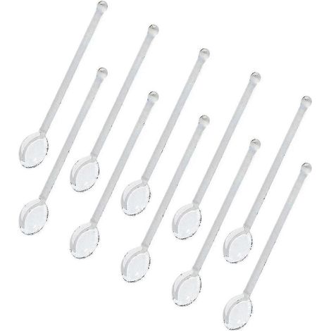 10Pcs Glass Teaspoons Dishwasher Safe Stirring Spoon For Stirring Coffee (1/3)