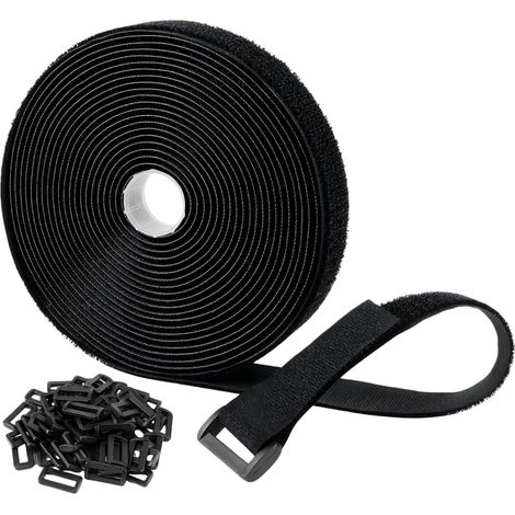 Bande Auto-Agrippante - Bande d'Organisation Auto-adhésive de 6 Mètres - Sangles de Fixation pour Maison Sport Garage Intérieur Extérieur et Amis (1/5)