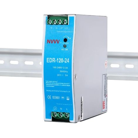 EDR-120-24 Bloc d'alimentation 120 W 5 A 24 V rail DIN industriel Alimentation rail DIN (24 V 120 W) (1/5)