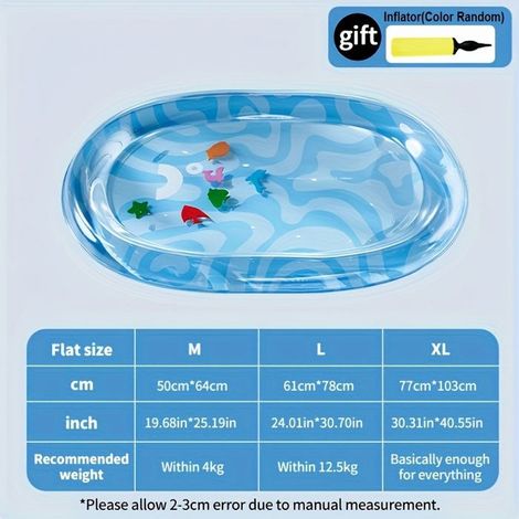 Oval Summer Pet Cooling Mat with Wavy Design - 78x61 cm Multicolor Cooling Cushion (1/5)