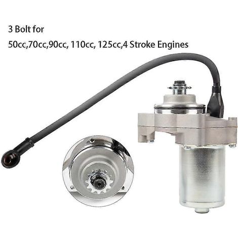 Anlassermotor mit 3 Schrauben und 14-adrigem Elektrostarter für 50ccm/70ccm/90ccm/110ccm/125ccm 4-Takt-Motoren, ATV, Elektro-Dirtbike