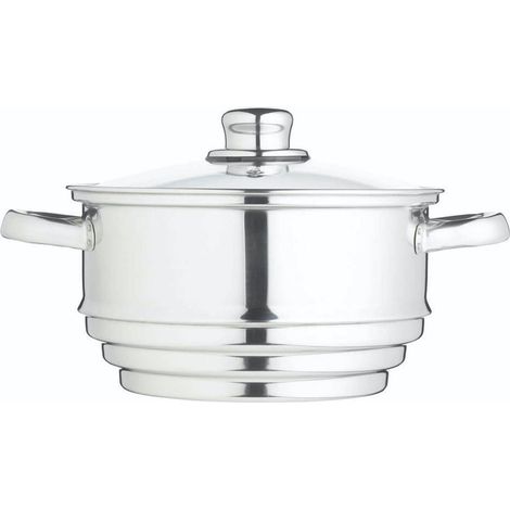 KitchenCraft Universal Dampfgarer de, Edelstahl, Kompatibel mit Kasserollen de 16, 18 und 20 cm