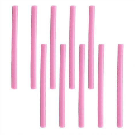 10 bâtonnets de colle thermofusible rose de 100 x 7 mm (1/5)