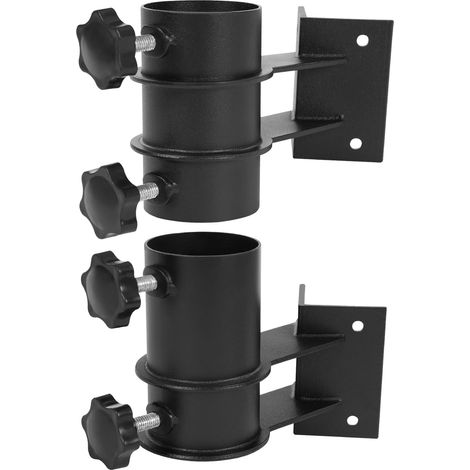 Supporto universale per ombrellone da esterno, robusto e durevole, resistente all'usura, antiruggine, di lunga durata, elegante colore nero, linee morbide, salvaspazio.