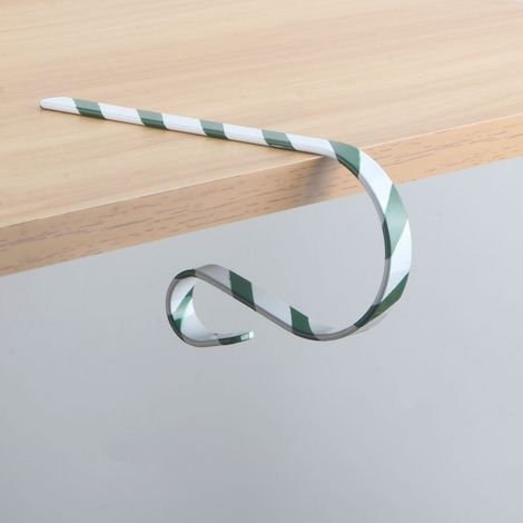 Support Pour Chaussettes De Noël - Crochet Métallique Ajustable Pour Cheminée - Sans Perçage - Vert - 12 x 5,5 cm - 1 Pièce