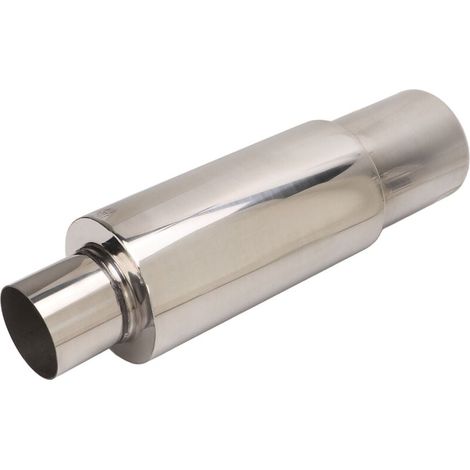 Silenciador de escape de acero inoxidable con resonador, entrada de 2,5 pulgadas y salida de 3,5 pulgadas, tubo de escape universal para coche, otras piezas de repuesto. (1/4)