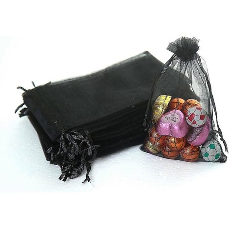 Sachets en organza 4x6 pour bijoux - Petits sachets cadeaux en gaze (100 pièces), sachets à bijoux (1/5)