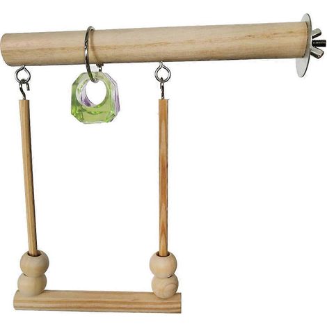 Vogelschaukel, Spielzeug, Papageiensitzstange aus Naturholz, Kauspielzeug aus Kunststoff, Käfigzubehör