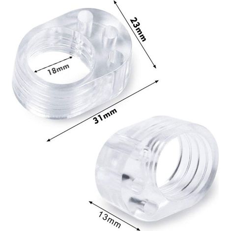 Butée de porte, 10 butoirs en caoutchouc silicone (1/5)