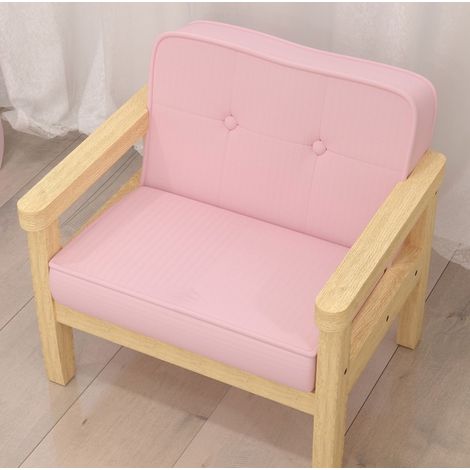 Kinderfauteuil aus Holz, Cord-Optik, Rosa HAVRYA (1/4)
