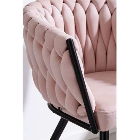 Sillas Comedor - Silla Widny Black Terciopelo - Rosa (1/5)