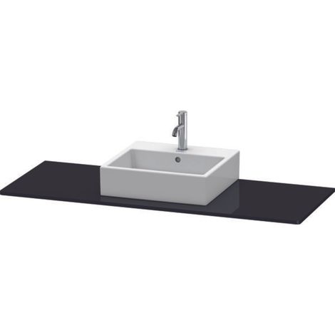 Consolle Duravit XSQUARE 16x1400x550mm con ritaglio centrale nero lucido (1/3)