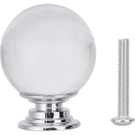 1 Stück 30 mm kugelförmiger Kristallglas-Griff für Schrank, Schublade oder Kommoden