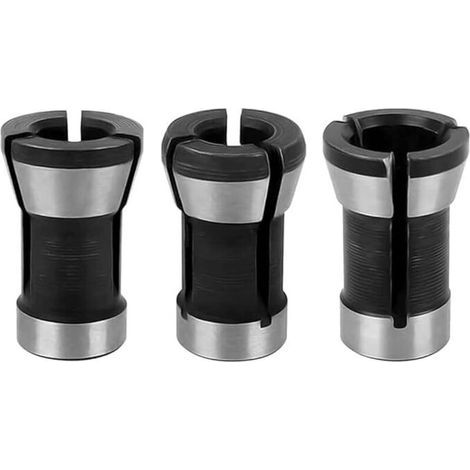 3PCS Jeu de Adaptateur de Mandrin à Pince de Serrage 6mm/6.35mm/8mm Tête de Mandrin de Collet Pour Perceuses Mandrin à Pince Mandrin de Fraiseuse Accessoires (1/5)