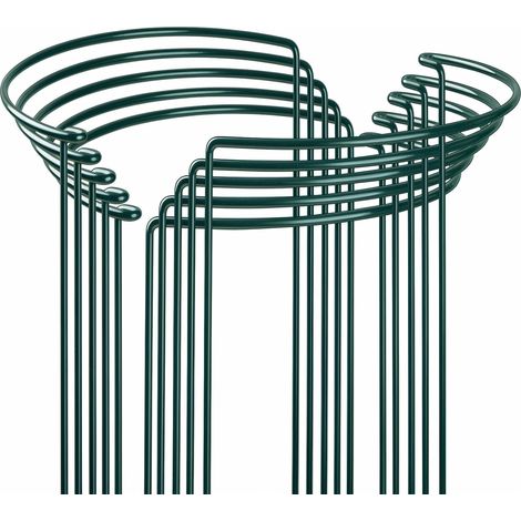 10 Tuteurs pour Plantes de Jardin, Garden Sage 25x40cm Support de Plantes de Jardin Demi-Rond pour Tomate, Pivoines, Hortensia, Vigne, Plantes Grimpantes Fleur Intérieur Extérieur