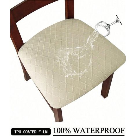100 % wasserdichter Stuhlbezug aus geometrischem Jacquard-Muster, für Küche, Café, 1 Stück (1/5)