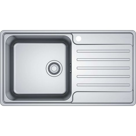 Franke Bell - Fregadero BCX 211-86/2, 86x48 cm, acero inoxidable 127.0738.577