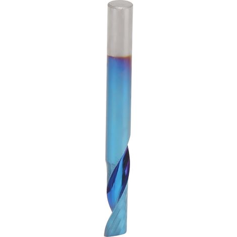 Fraise à une seule goujure, revêtement nano bleu, outil de coupe CNC 4x12x40 (1/5)