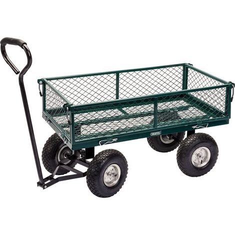 Draper Tools Green and Black Steel Mesh Garden Cart 86.5x46.5x21 cm (1/5)