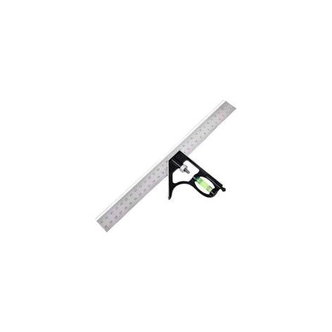 Équerre combinée en acier inoxydable de 300 mm, règle d'angle combinée, règle équerre combinée, équerres combinées précises, outils de mesure réglables pour la mise en page, la mesure, le marquage (1/4)